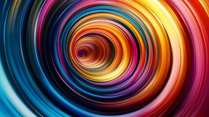 Wall Mural - abstract colorful swirling tunnel of vibrant hues
