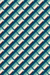 Fototapete - abstract geometric pattern background, square pattern background, abstract seamless with retro colors