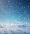 © Prasert - Dreamy White and Blue Gradient Background with Falling Ethereal Snowflakes, symmetry, snowflakes
