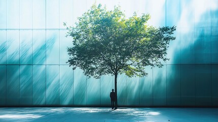 Canvas Print - A Tree in the City: Nature's Resilience in Urban Spaces