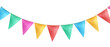 © Ton Photographer4289 - Colorful triangular flags hanging on strings with isolated against transparent background.