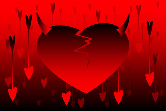 abstract background, flat design heart shape element, romance story, vector shape easy to edit