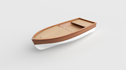 Elegant Wooden Rowboat Design 