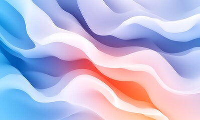 Leinwandbilder - Abstract Gradient Wave Pattern in Pastel Hues with Soft Flowing Design : Generative AI