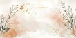 © MrSmall - Elegant watercolor background with delicate floral branches and gold accents.