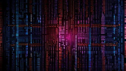Fototapete - Dark red purple blue color Light Abstract pixels Technology background for computer graphic website internet. circuit board. text box. Mosaic, table