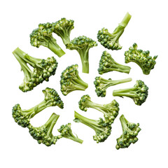 Aufkleber - Close-up of broccolis, isolated on a transparent background