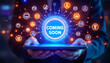 © Design_Stock - Futuristic Coming Soon Digital Concept with Network Graphics