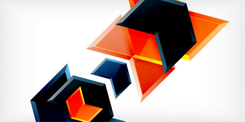 Aufkleber - Technology dynamic arrow geometric background. Vector Illustration For Wallpaper, Banner, Background, Card, Book Illustration, landing page