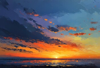 Wall Mural - twilight sky