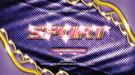 Poster - Luxury sport gold 3D Rendering text effect style