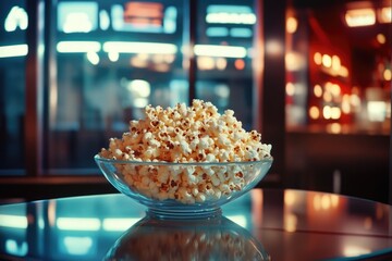 Wall Mural - Popcorn on Table