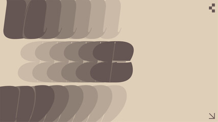 Poster - Brown Blurry Motion Bold 'New' Typography on Light Brown Background