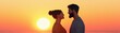 © Onzdemia - Couple enjoying a romantic sunset by the beach together. Happy Sunday Life Concept.
