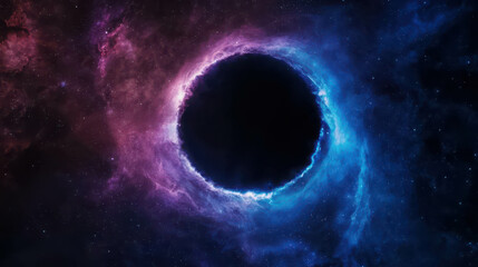 Wall Mural - distant view of a binary star system orbiting in a cosmic environment