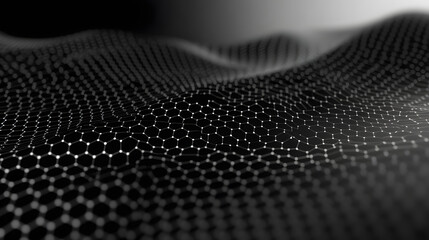 
Network connection concept black background vector illustration. Futuristic hexagon perspective wide angle lanscape. Futuristic honeycomb concept. 3d landscape. Big data digital background