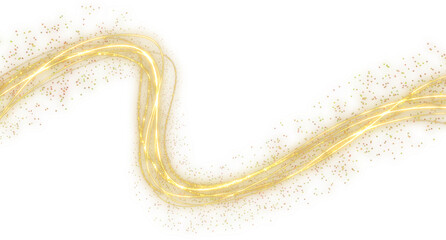 Wall Mural - dynamic sparkling gold line effects