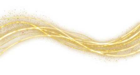 Wall Mural - radiant sparkling gold line designs