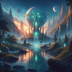 Wall Mural - 369 trill symbiosis pool trill the perseids reflect in the seren