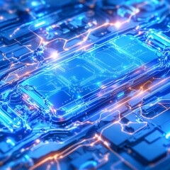 Poster - Futuristic Circuit Board Technology Innovation