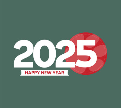 2025 New year text design template