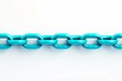 © Digital Waves - blue chain , Isolated white background, flat lay