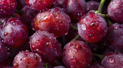 Wall Mural - high quality and smooth HD grape macro image --ar 16:9 Job ID: c37987f5-6262-47a4-87a8-865432966d58