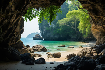 tropical beach in thailand summer