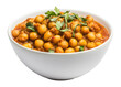 © akbar - Chana masala in a white bowl on a transparent background. isolated background.