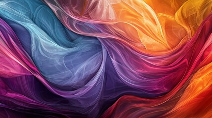 Poster - Vibrant curves and swirls abstract art digital creation colorful environment dynamic viewpoint