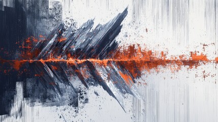 Poster - Dynamic abstract waveform art digital creation contemporary style vibrant colors horizontal perspective sound representation