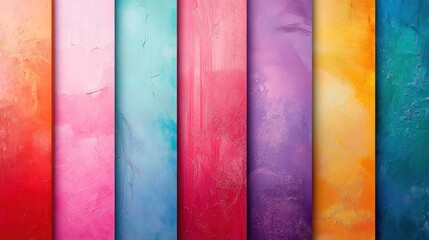 Poster - A vibrant array of colorful vertical panels showcasing various textures and hues.