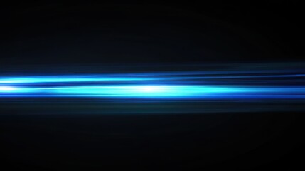 Aufkleber - A vibrant blue light streak against a dark background, suggesting motion and energy.