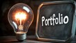 © Edifi 4 - Lightbulb with 'Portfolio' on chalkboard