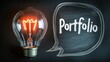 © Edifi 4 - Lightbulb with 'Portfolio' on chalkboard