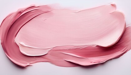 Poster - Pink oil paint brush. Oil paint brush stroke on white background with copy space template for add text and design. paint brush texture.