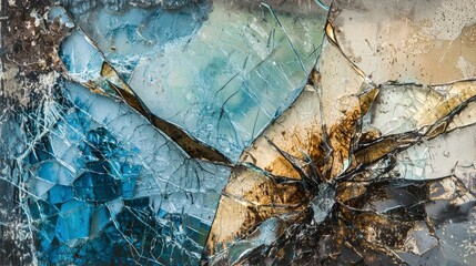 Poster - Time passing through cracked glass art abstract photography creative environment artistic viewpoint visual storytelling