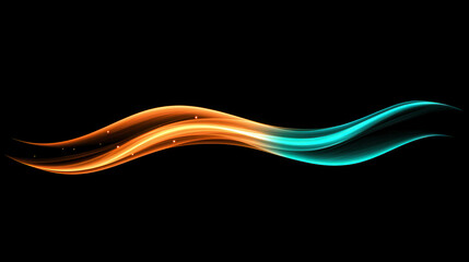 Poster - Elegant Wisps of Glowing Light Gracefully Floating in Darkness