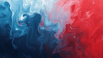 Poster - Abstract swirling patterns in red and blue hues create a dynamic visual effect.