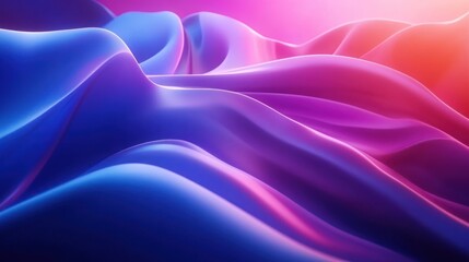 Aufkleber - Abstract waves in vibrant colors create a dynamic, fluid visual experience.