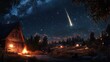 © Anna - Christmas evening with the image of falling star, a sign of the birth of Jesus Christ