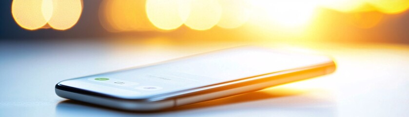 Poster - A close-up of a high-end smartphone's screen, emphasizing its sharp details and premium app design