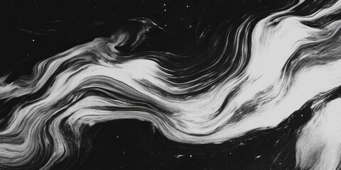 Poster - Stellar wind patterns create dynamic textures in the dark expanse of space showcasing celestial movement and energy flow