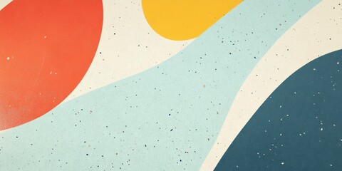 Poster - Colorful terrazzo flooring texture showcasing vibrant patterns and organic shapes in a lively design