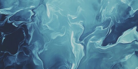 Poster - Slick oil spills create intricate patterns in water, showcasing vibrant blues and whites