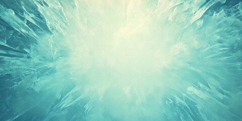 Poster - Banner design featuring icy crystals with contrasting empty space for creative projects and promotional use