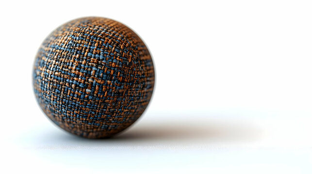 Textured Sphere: Woven Fabric Ball Design