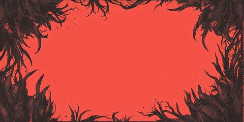 Poster - Creative banner design showcasing stark contrast and stencil cutouts with vibrant colors and empty space for messaging