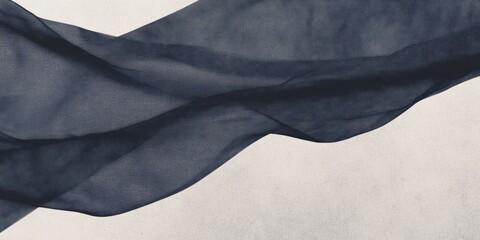 Poster - Elegant banner with velvet ribbons and contrast empty space for versatile design applications