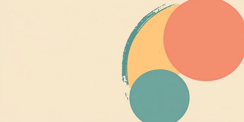Poster - Bold banner design featuring colorful circles and vibrant contrast space for creative expressions